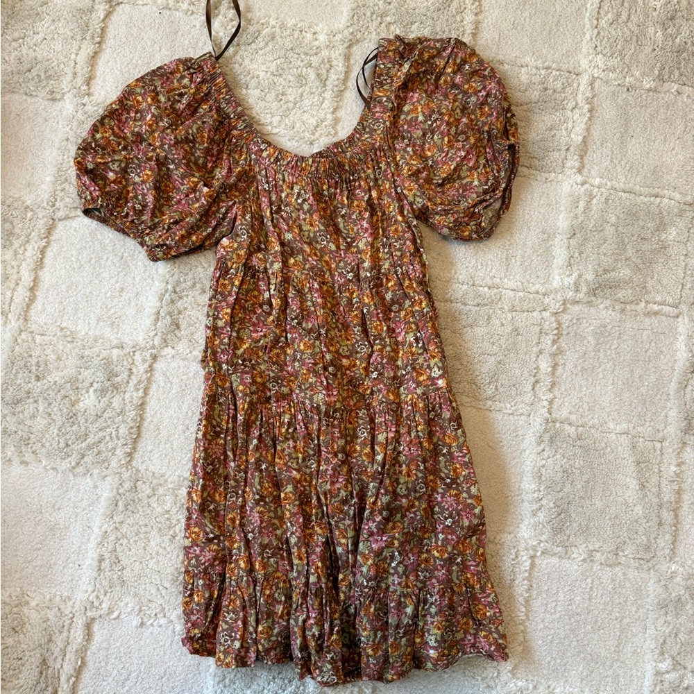 Wild Fable Multicolor Floral Puff Sleeve Dress